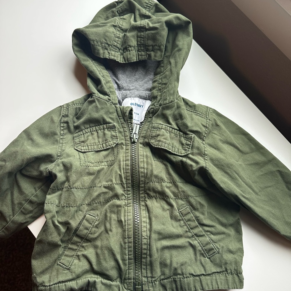Old Navy Kids Olive Hooded Coat